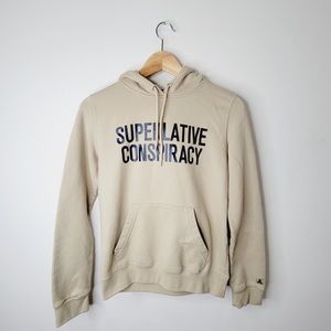 WESC Superlative Conspiracy Beige Hoodie